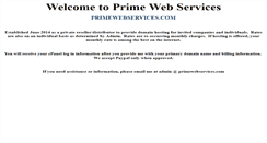 Desktop Screenshot of primewebservices.com