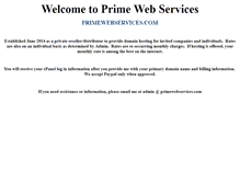 Tablet Screenshot of primewebservices.com